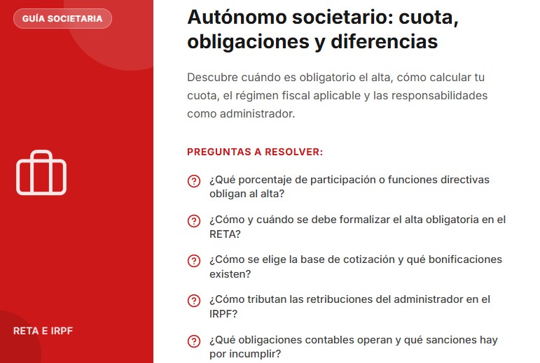 Autónomo societario: cuota, obligaciones y diferencias