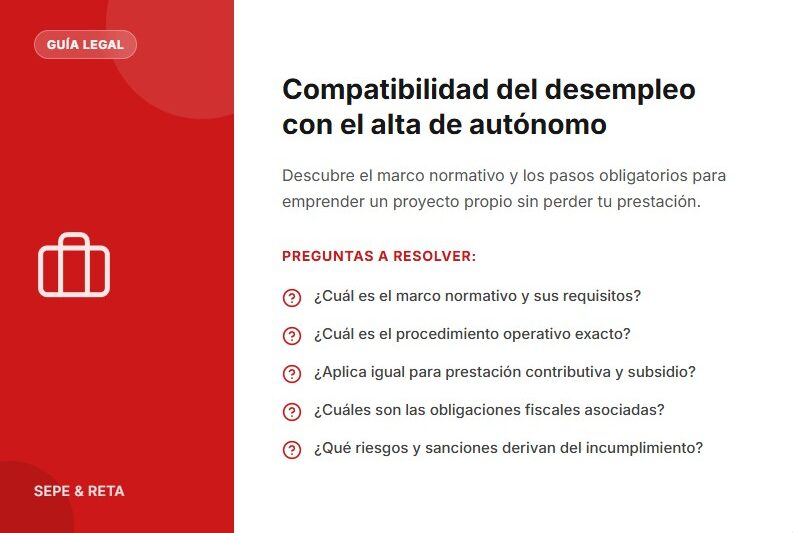 Compatibilidad del desempleo con el alta de autónomo